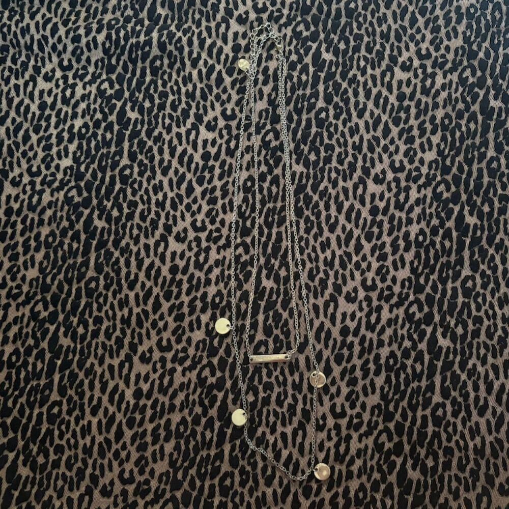 Double-layered gold-tone necklace
